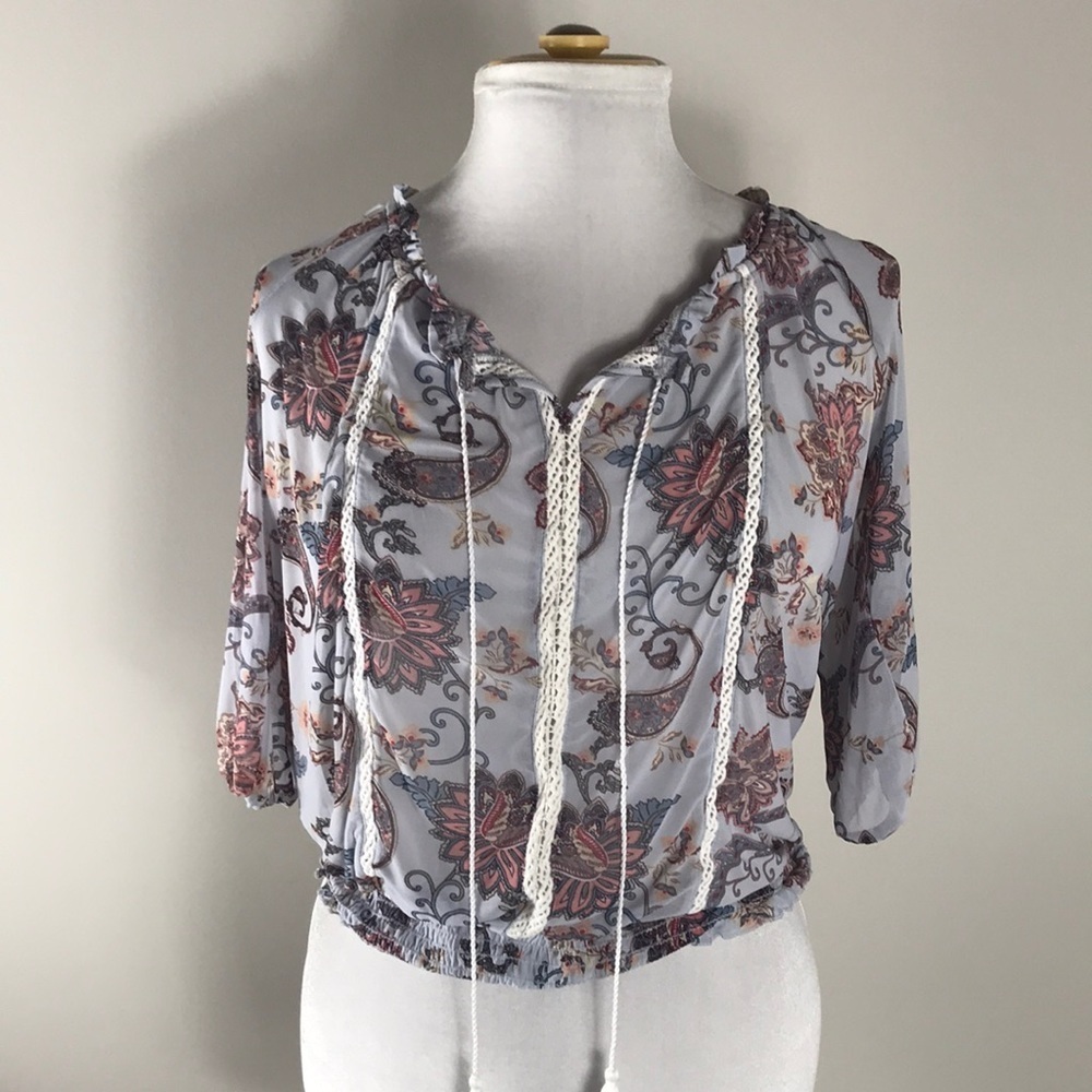 Perseption Concept Cottagecore Peasant Blouse, Wo… - image 1